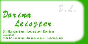 dorina leiszter business card